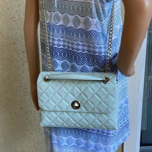 Kate Spade Natalia Medium Flap Shoulder Bag Crystal Blue